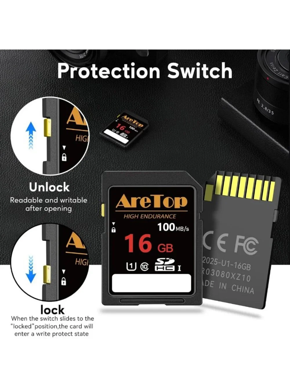 16GB SD Card 5 Pack, UHS-I Class 10 High-Speed Memory Cards for Cameras & More